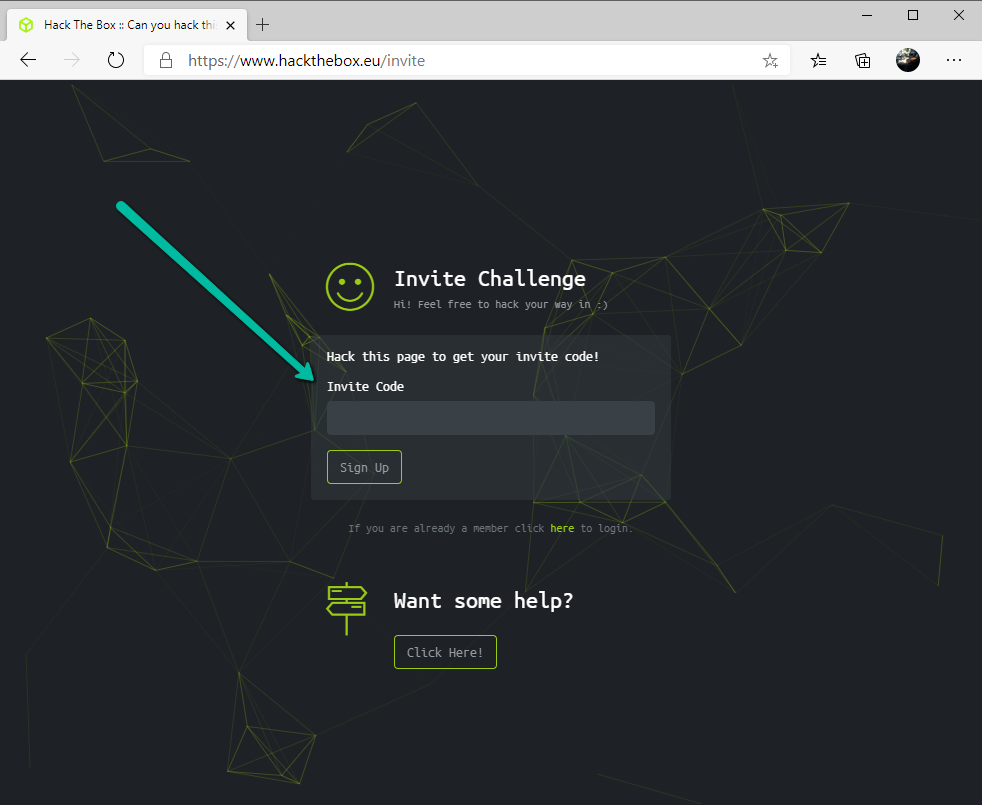 Hack The Box - Invite Challenge