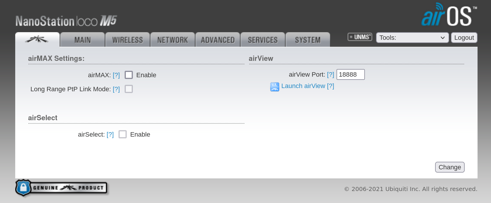 Ubiquiti - Disable airMAX protocol