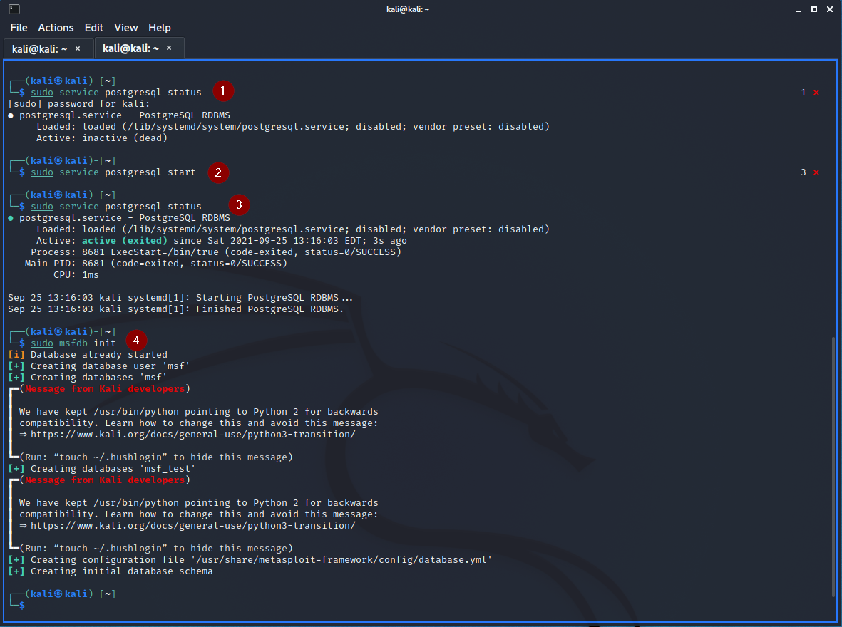 WMAP - Configuring Metasploit database